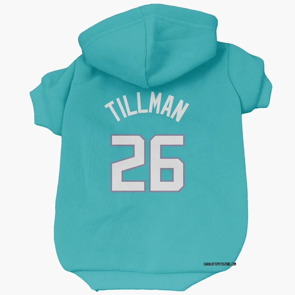 Charlotte Hornets Xavier Tillman Teal Pet Hoodie for Dog & Cat