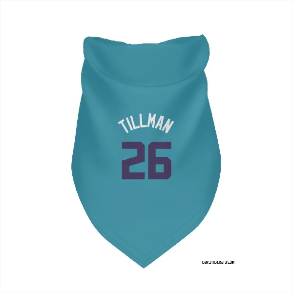 Charlotte Hornets Xavier Tillman Teal Purple Pet Bandana for Dog & Cat