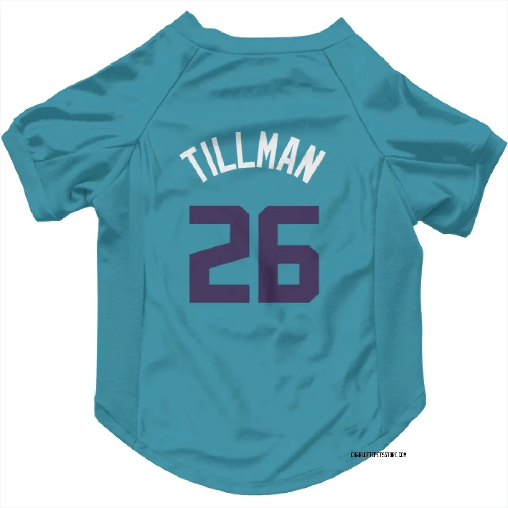 Charlotte Hornets Xavier Tillman Teal Purple Pet Jersey for Dog & Cat